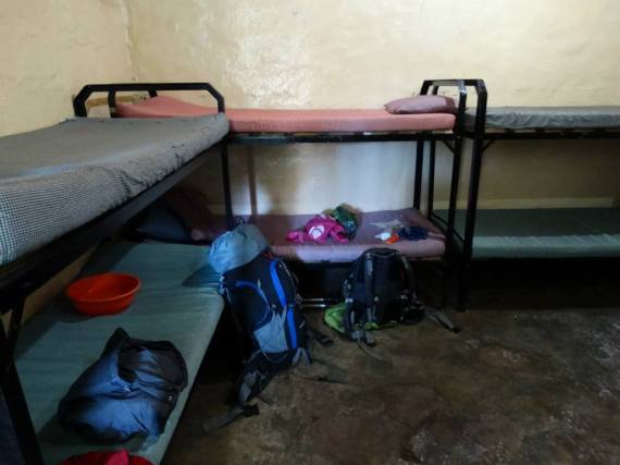 Our dormitory & our stuff at Horombo huts by Passainte Assem